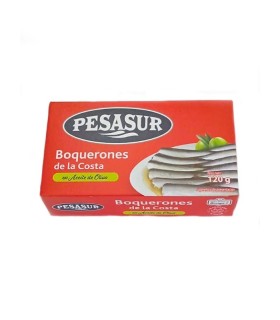 Boquerones de la costa en aceite de oliva Pesasur 120 g