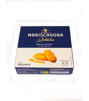 Mejillones medianos fritos en escabeche Mariscadora Selecta (8-12)